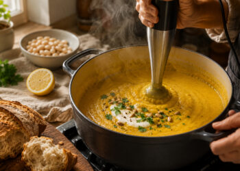 Lemony Turmeric Cauliflower and White Bean Soup