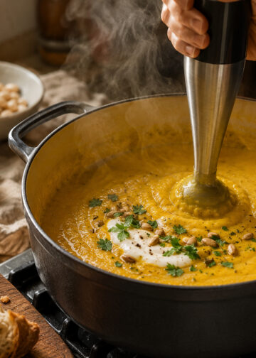 Lemony Turmeric Cauliflower and White Bean Soup