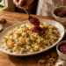 Autumn Spiced Pear and Walnut Pilaf with Cranberry Chutney