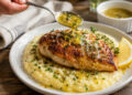 Seared Lemon-Thyme Chicken with Creamy Parmesan Polenta