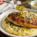 Seared Lemon-Thyme Chicken with Creamy Parmesan Polenta