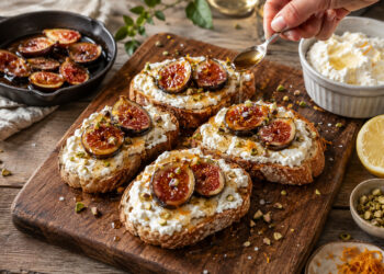 Citrus Ricotta Toast with Honeyed Figs and Pistachios