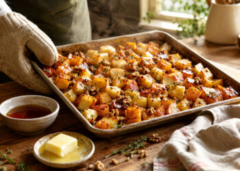 Smoky Maple-Roasted Rutabaga and Apple Medley