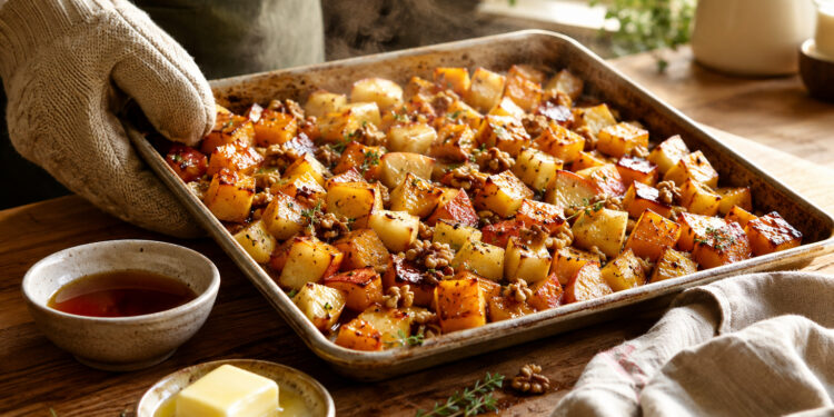 Smoky Maple-Roasted Rutabaga and Apple Medley