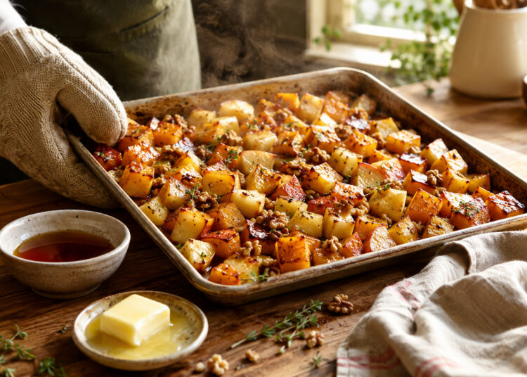 Smoky Maple-Roasted Rutabaga and Apple Medley