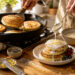Buttermilk Lemon Poppy Seed Skillet Pancakes with Yogurt Glaze