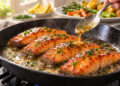 Pan-Seared Mustard Maple Salmon with Crispy Skin