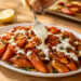 Crispy Harissa Roasted Carrots with Yogurt Drizzle