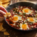 Smoky Tomato and Feta Shakshuka with Semolina Crisps