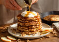Crispy Buckwheat and Apple Breakfast Pancakes with Yogurt