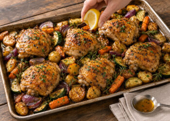 Weeknight Lemon Herb Chicken with Roasted Vegetables