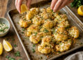 Roasted Garlic Parmesan Cauliflower with Crispy Herbs