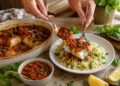 Spiced Tomato-Basil Baked Cod with Herby Couscous