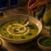 Chilled Avocado and Pea Soup with Lemon Yogurt
