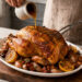 Herbed Butter Roast Chicken with Caramelized Shallots and Bacon