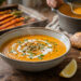 Velvety Roasted Carrot and Ginger Soup with Yogurt