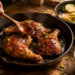 Honey Soy Glazed Chicken Leg pieces with Sesame Bok Choy