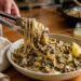Creamy Cashew Mushroom Stroganoff with Herbed Noodles