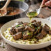 Garlic Butter Steak Bites with Chive Mashed Potatoes