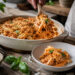 Creamy Tomato Basil Penne with Crispy Breadcrumb Topping