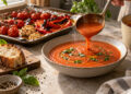 Roasted Tomato, Red Pepper, and Basil Soup