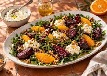 Roasted Beet and Orange Salad with Whipped Feta