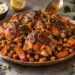 Sheet-Pan Harissa Chicken with Roasted Chickpeas and Carrots