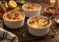 Baked Ricotta Lemon Pots with Honey Crunch