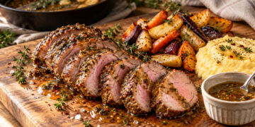 Brown Butter Herb Pork Tenderloin with Maple Glaze