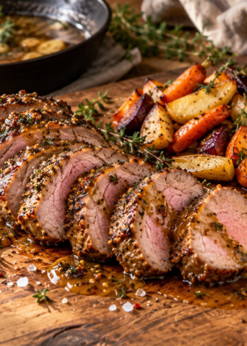 Brown Butter Herb Pork Tenderloin with Maple Glaze