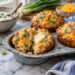 Savory Oat and Cheddar Breakfast Muffins with Scallions