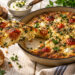 Cornmeal and Herb Baked Breakfast Frittata with Cherry Tomatoes