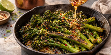 Charred Broccolini with Chili-Garlic Butter and Lime