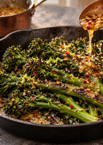 Charred Broccolini with Chili-Garlic Butter and Lime