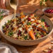 Roasted Carrot and Freekeh Bowl with Lemon-Tahini Drizzle