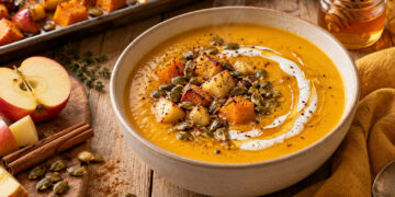 Honey-Roasted Butternut Squash and Apple Soup