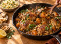 Skillet Moroccan Chicken with Apricot and Almond