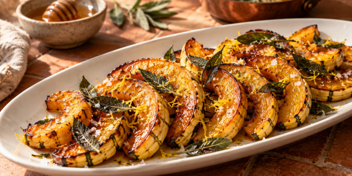 Honey-Roasted Delicata Squash with Crispy Sage