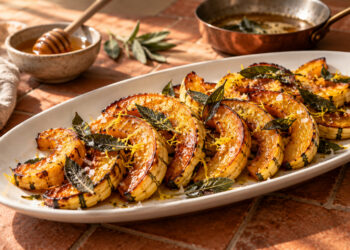 Honey-Roasted Delicata Squash with Crispy Sage