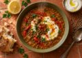 Smoky Pepper, Brown Lentil, and Lemon Soup