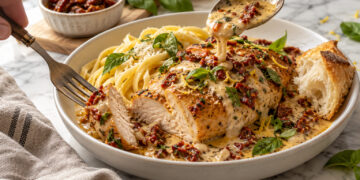 Skillet Chicken with Sun-Dried Tomatoes and Mascarpone