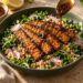 Maple-Miso Tempeh with Lemon Herbed Farro and Greens